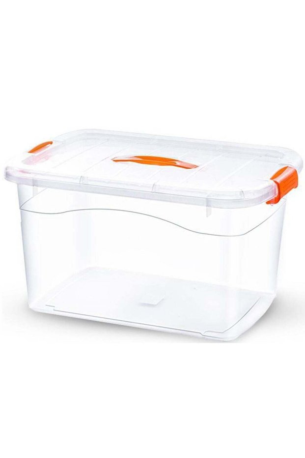 Storage Bins Clear Storage Box Stackable Storage Containers 29*21*17cm Ultra Latch Box Closet Organizers Plastic Storage Bin with Lid Storage Boxes for Organizing Toys, Clothes, Office