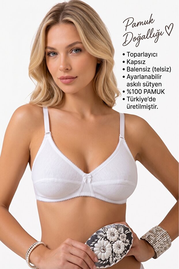 Wireless, Non-Cupped, Gathering Bra, Breathable, Wire-Free Daily Bra