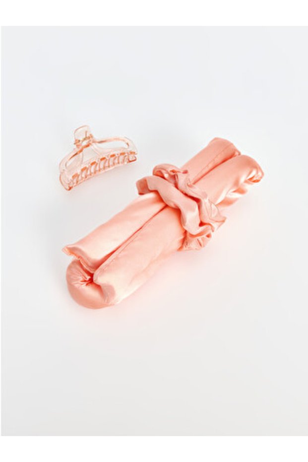 Pink Women's Hair Clip and Curler Set