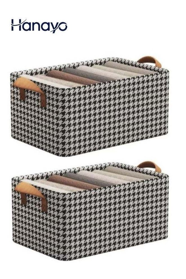 2 Pieces Storage Boxes Bedroom Clothes Storage and Organization Box Fabric Wardrobe Organizer Storage Box Set with Steel Frame Carry Handles for Household Drawer and Bedroom Organization