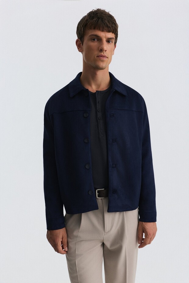 Relaxed Faux Suede Coat