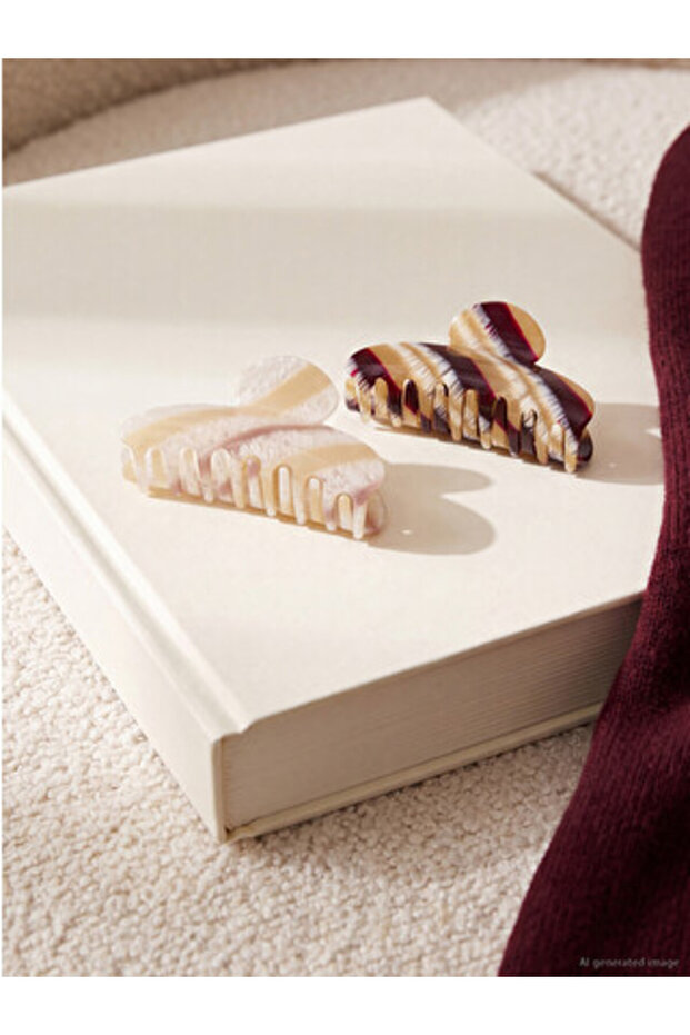 Mixed Patterned Latch Buckle Set of 2