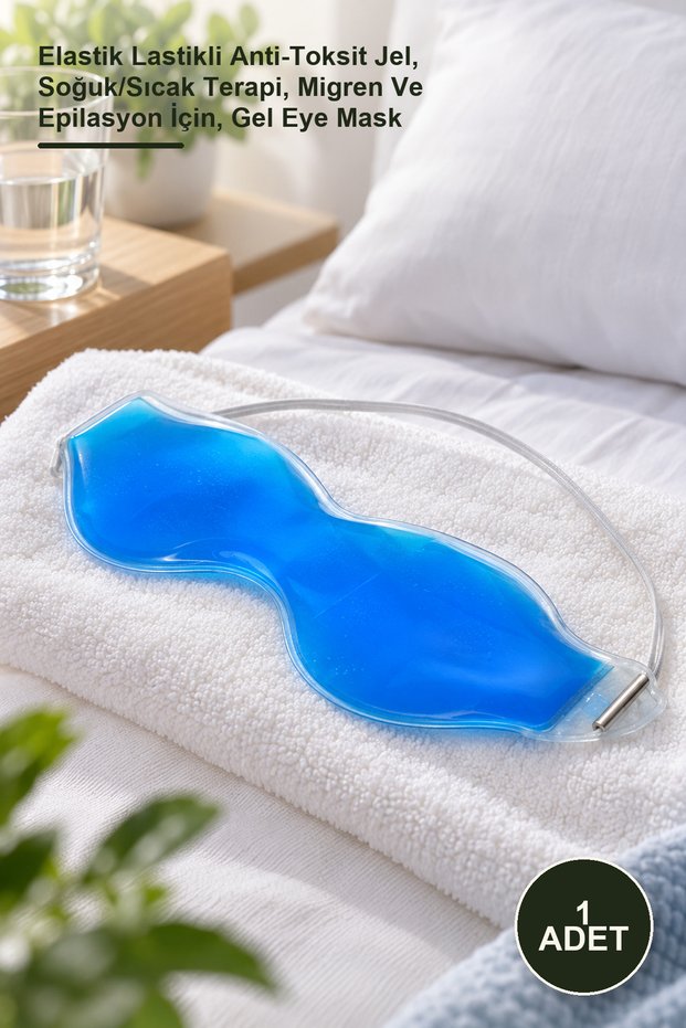 1 Piece Cold/Hot Gel Eye Mask – Elastic Anti-Toxite Gel, for Cold/Hot Therapy, and Hair Removal, Gel Eye Mask