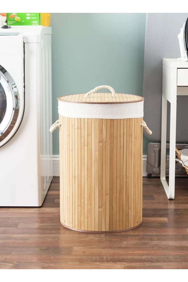 Large Laundry Basket Waterproof Freestanding Hamper With Printed Letters for Clothes Toys in the Dorm and Family