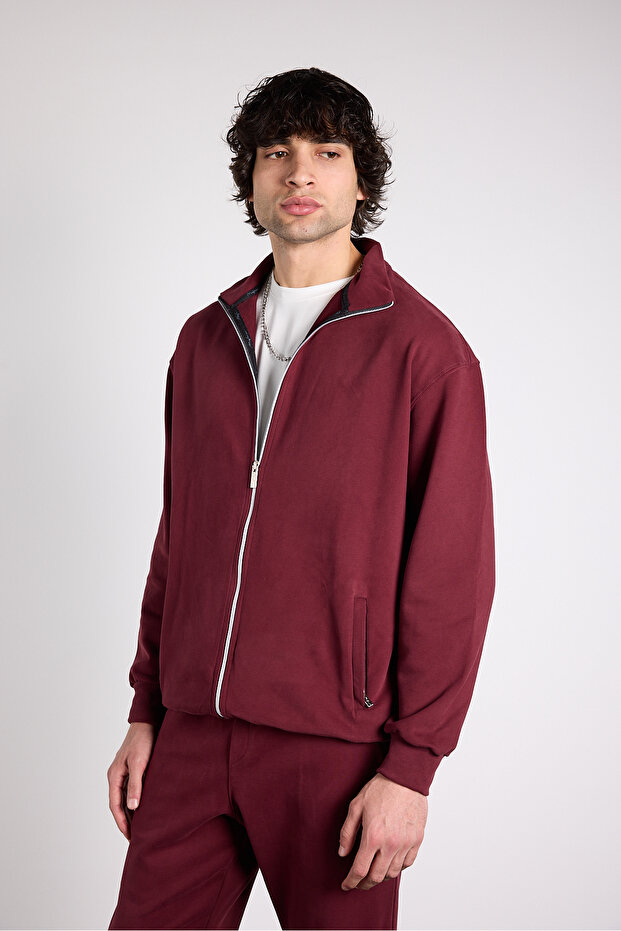 Oversize Zippered 3 Thread Sweat Jacket