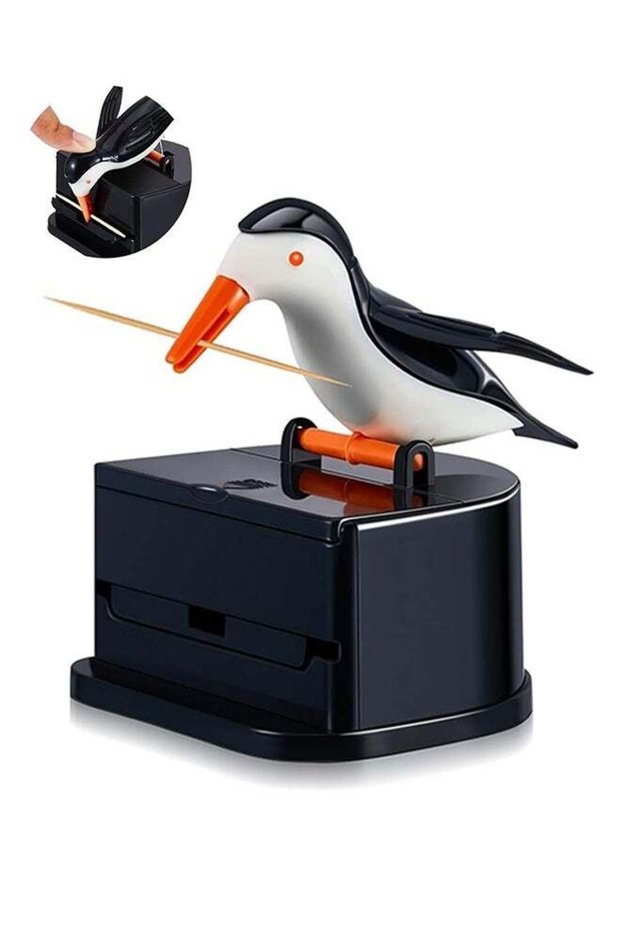 Toothpick Dispenser Woodpecker Toothpick Holder Cute Funny Plastic Bird Kitchen Accessories Gift for Home Restaurant Dining Birthday Christmas