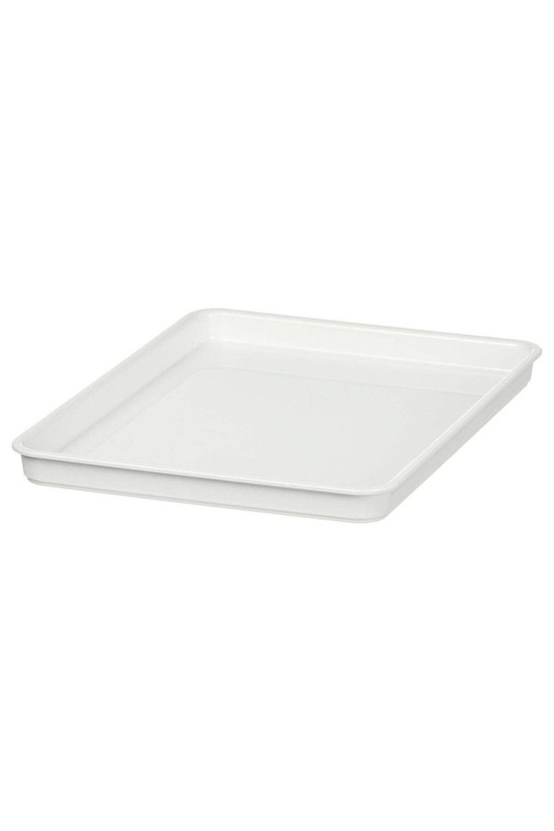Storage Box Lid, White, 13×18 cm, Recycled Plastic