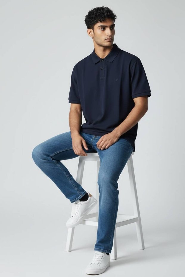 Interview Polo Collar 100% Cotton Green T-Shirt