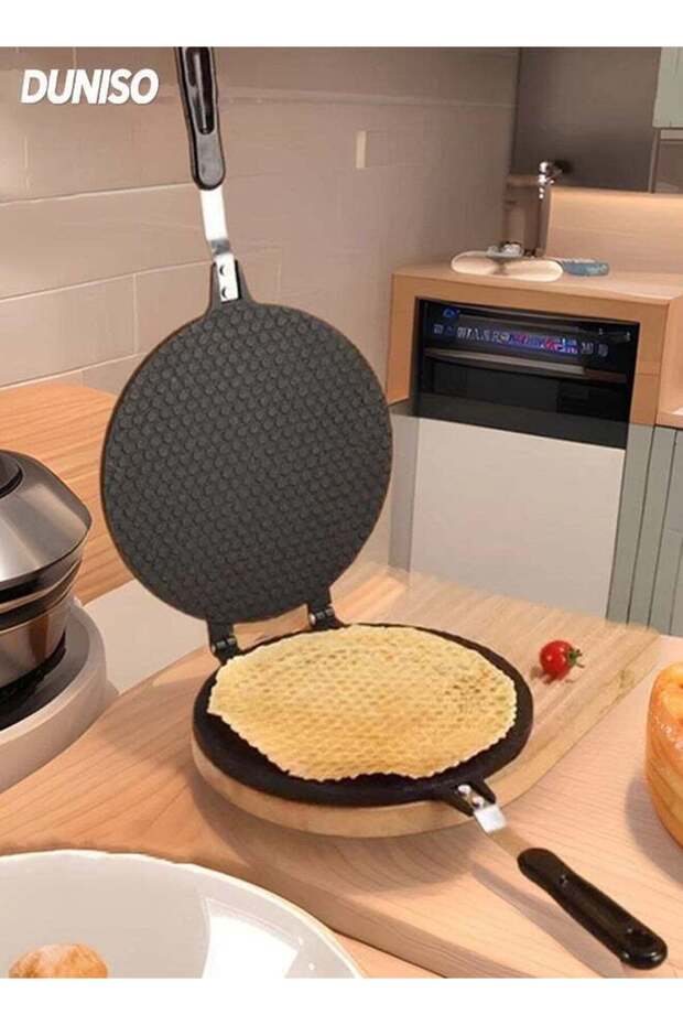 Egg Roll Maker with Handle,Household Nonstick Waffle Cone Making Mold , Multifunctional Egg Roll Ba