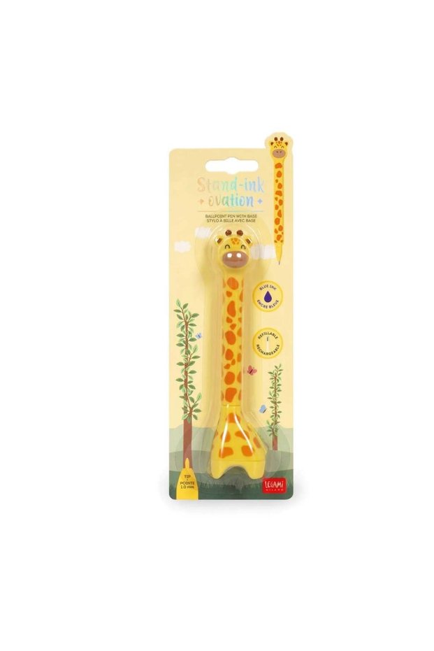 Stand İnk Ovation Ballpoint Pen with Base Giraffe