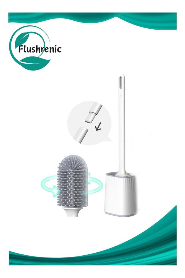 1 Pack Toilet Bowl Brush and Holder with Long Handle,Toilet Brush and Holder,Compact Toilet Cleaner