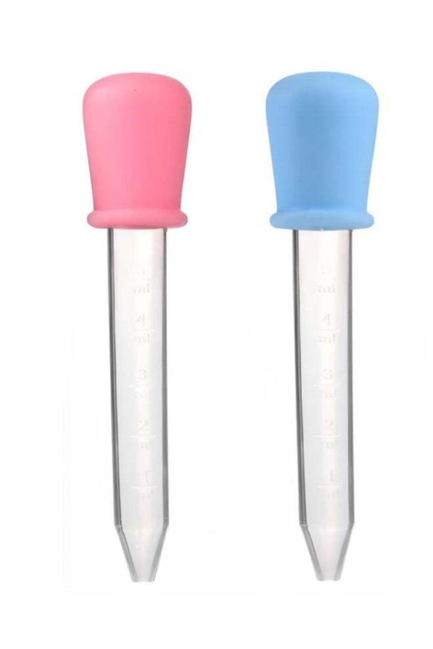 Liquid Droppers for Kids | Silicone and Plastic 5ml Clear Medicine Eye Dropper | with Bulb Tip for