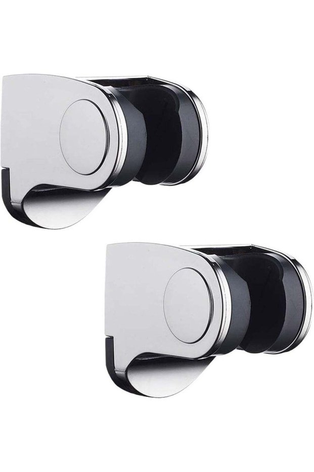 2 Pack Shower Head Holder Wall Mount, Adjustable Handheld Shower Mounting Bracket with Screws Chrom