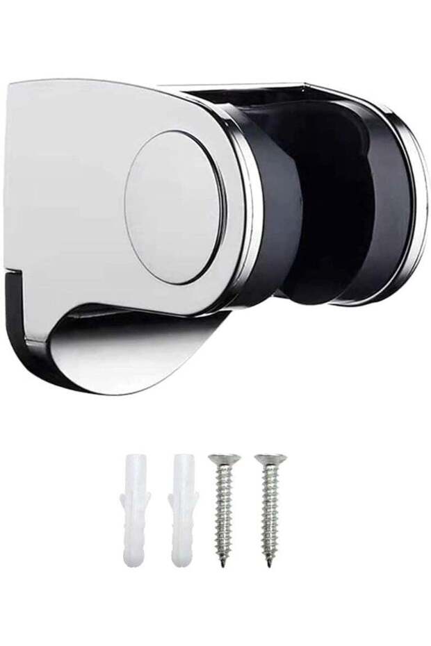 Shower Head Holder Wall Mount, Adjustable Handheld Shower Mounting Bracket with Screws Chrome Plate
