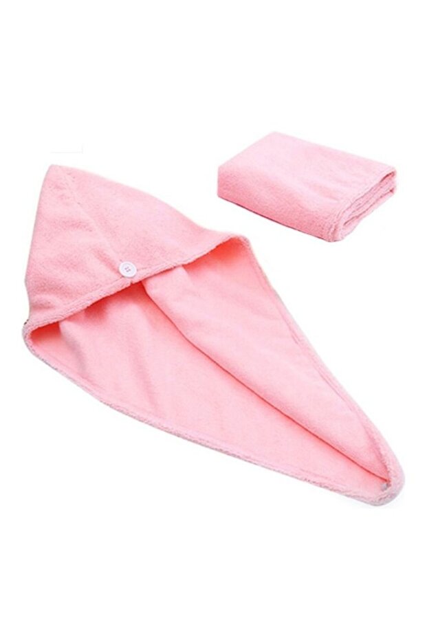 Hair Drying Towel with Button multicolour 100grams