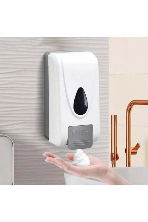 Soap Dispenser,1000ml No Drilling Wall Mounted Single-Head Manual Soap Dispenser Bathroom Shower Ge