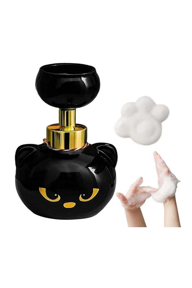 1pcs 480ML Cat Paws Foam Soap Dispenser Refillable Foaming Hand Soap Pump Bottle with Cute Cat Paw