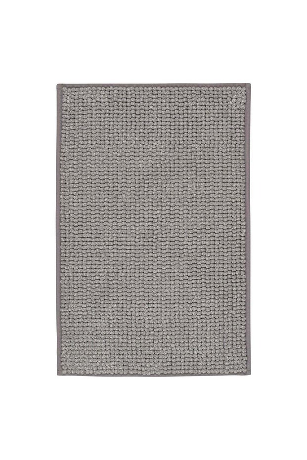 Microfibre Bath Mat, Grey-White Mélange, 40x60 cm