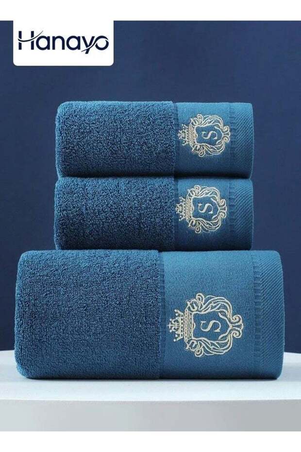 3 Pcs Towel Set Bathroom Face Bath Towel Set Cotton Towel Fast Absorbent Skin-friendly and Soft Inc