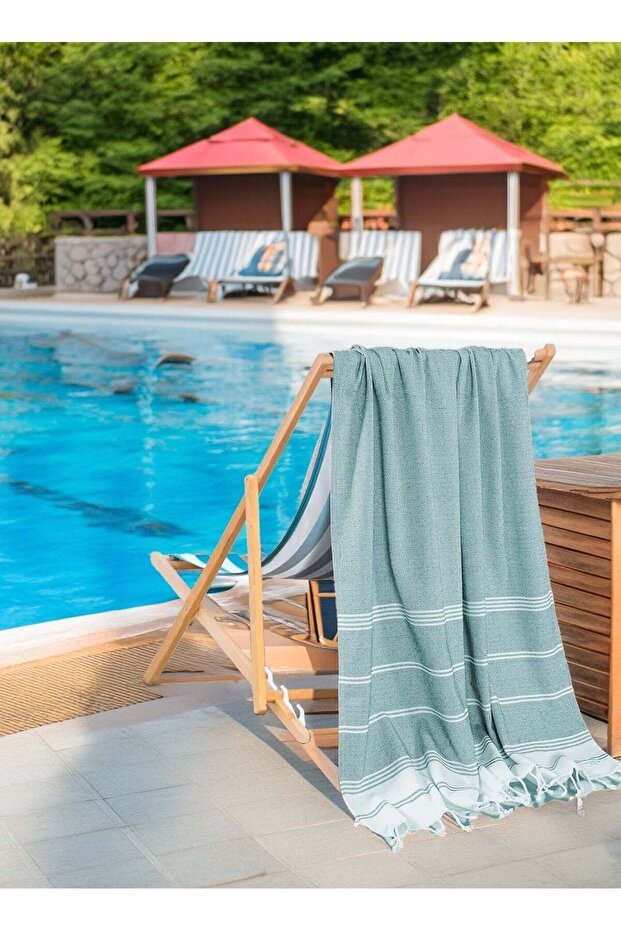Turkish Beach Towel Set of 2, 39x71 inches Oversized Lightweight 100% Cotton polyester Blend Hamm