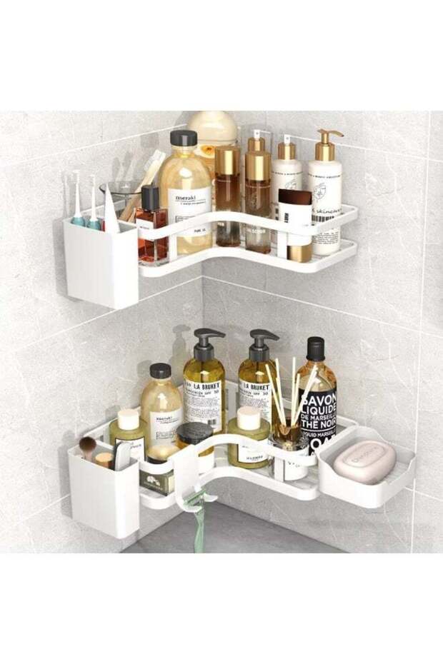 Shower Caddy Shelf, Set of 6pcs, Bathroom Shelves Perfect for Bathroom Organizer and Storage, Stain