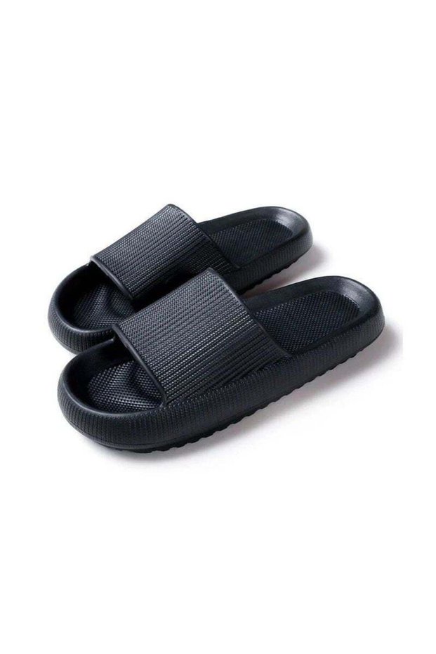 Black Household Bathroom Slide Slippers