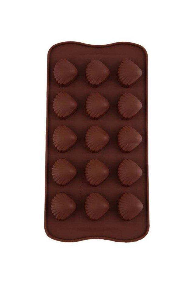 Shell Pattern Silicone Cake Mould Brown 21centimeter