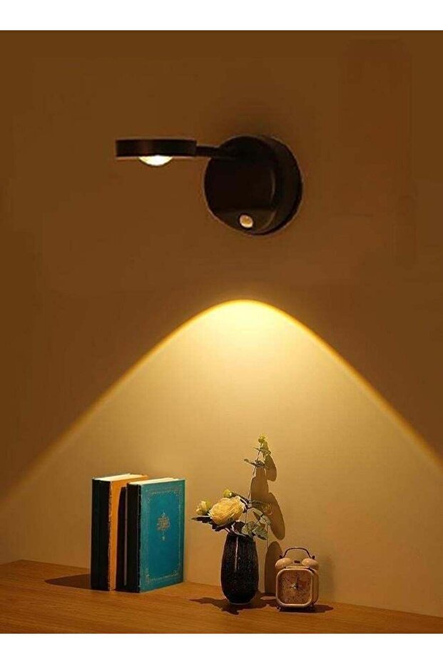 Rechargeable LED Wall Light with 360° Rotation - Battery Powered Stick-On Picture Lighting for Art