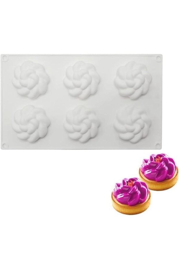 Flower Silicone Mold for Baking Cakes, Soap, Pastry, Chocolate, Jelly, Ice Cube Tray - Homemade Fre