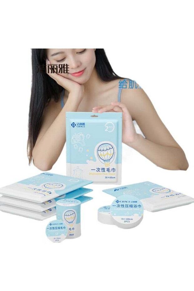 Grace Disposable C Pressed Towels For Travel And Outdoor Use, Thickened Absorbent For Hair Washing