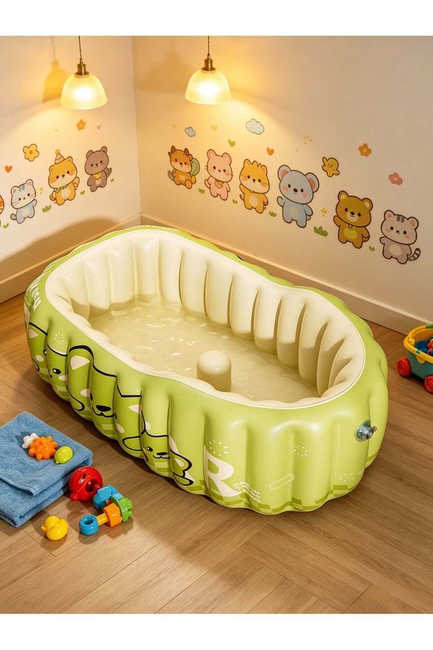 Kids Inflatable Bathtub – Portable Foldable Baby Bath Tub for Toddlers & Children, Comfortable Home