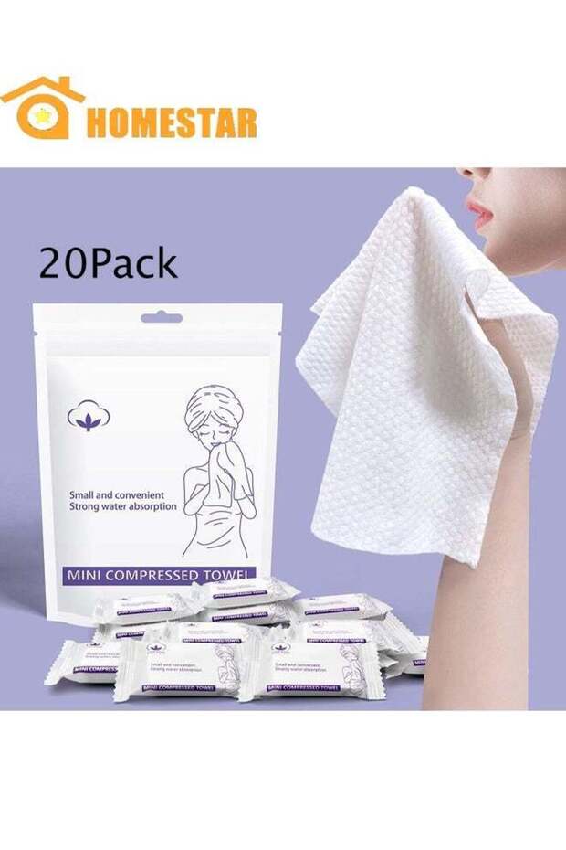 20 Count, 1 Pack Face Towels, 24cm×30cm Ultra Thick Gentle Exfoliation Disposable Face Towelette, B