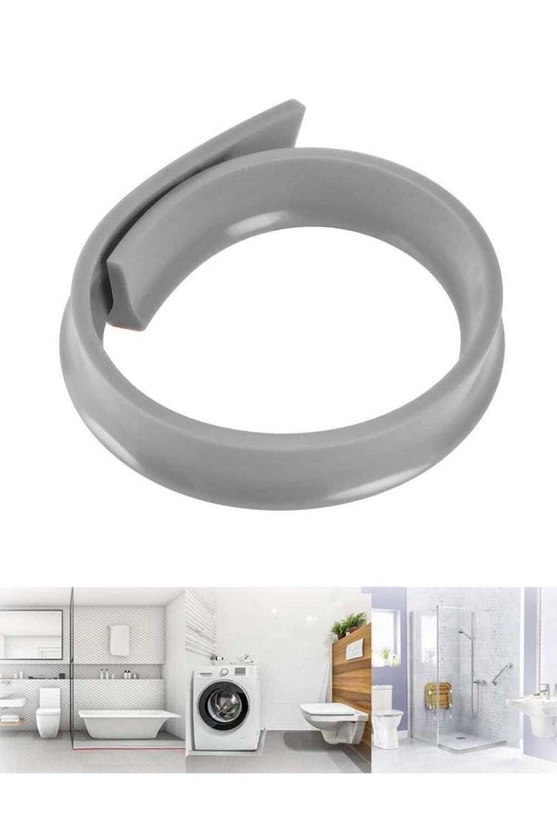 Random bending water barrier Collapsible Threshold Water Dam Self-Adhesive Shower Barrier Bathroom