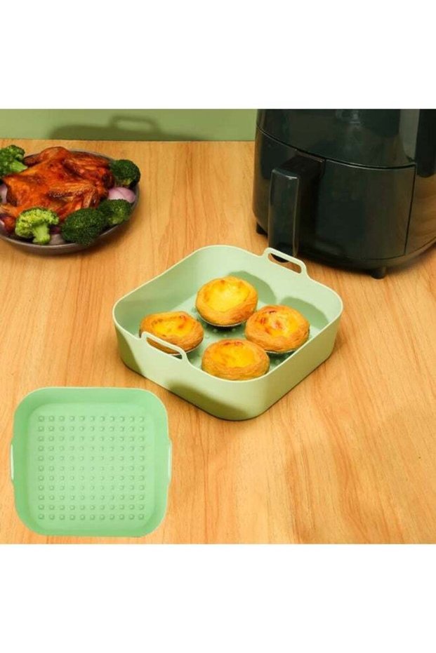 Silicone Baking Pan Square Air Fryer High Temperature Resistant Non-Stick Oil Easy to Clean Baking