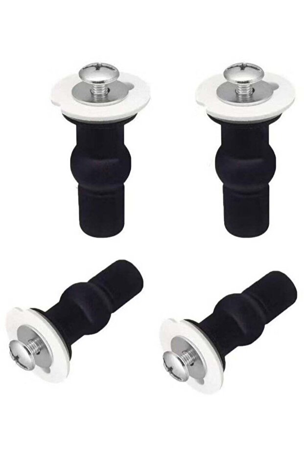 4 Pack Toilet Seat Hinges Screws Toilet Seat Fixings Fix Expanding Rubber Top Nuts Screws