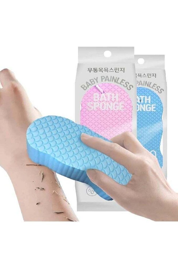 2 PCS Ultra-Soft Exfoliating Bath Sponge Set – Reusable Shower Scrub