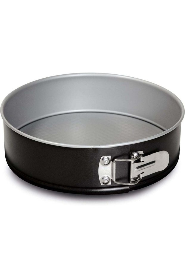 Guardini, Linea Silver Elegance 1 Base 22 Cm Non-Stick Steel Cake Tin, Silver/Black