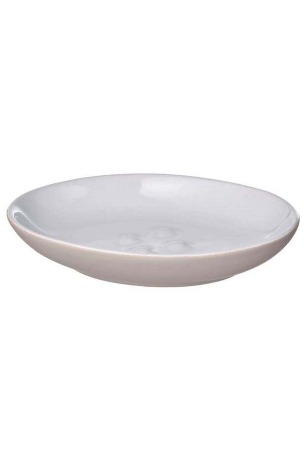 Soap Dish – Beige | Smooth Stoneware Bathroom Accessory
