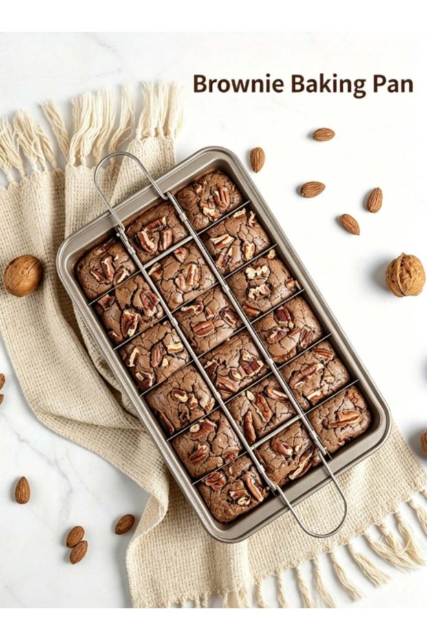 Professional 18-Slot Pre-Slit Divider Baking Pan - Premium Carbon Steel Oven-Safe Tray for Perfect