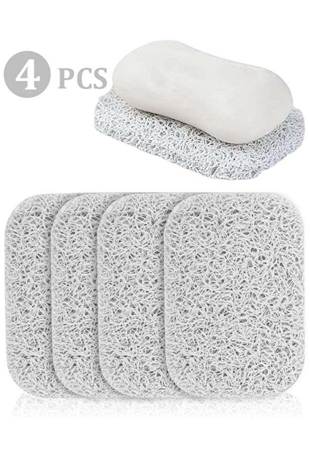 4 Pcs Multi-Use Soap Lifting Drain Pads, Bar Soap Holder Inserts for Soap Dishes, Versatile Cleanin