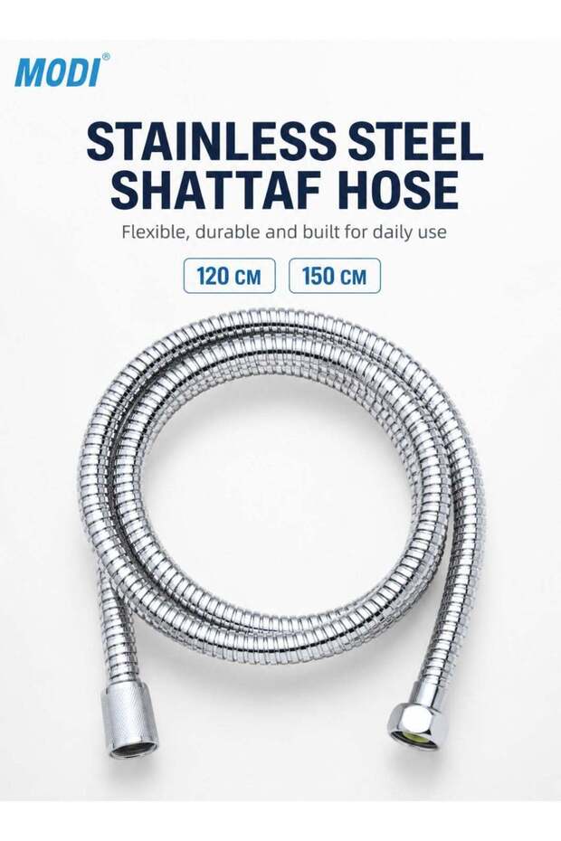 Stainless Steel Shattaf Hose for Bidet Spray, Flexible Chrome-Plated Bathroom Hose with Brass Fitti
