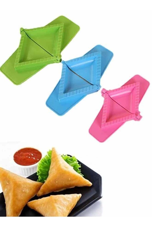 3PCS Dumpling Maker Empanada Maker Press - Triangle Dumpling Ravioli Maker Set Press Pierogi Mold
