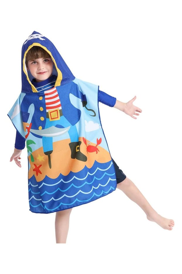 Kids Bath Towel for 1-6 Years Toddler, 1Pcs Kids Hooded Towel, Microfiber Bath Towel Super Soft Rob