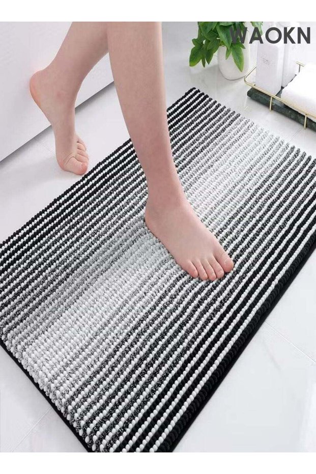 Luxury Bathroom Mat Rug , Extra Soft and Absorbent Microfiber Bath Mat Rug , Non-Slip Plush Shaggy