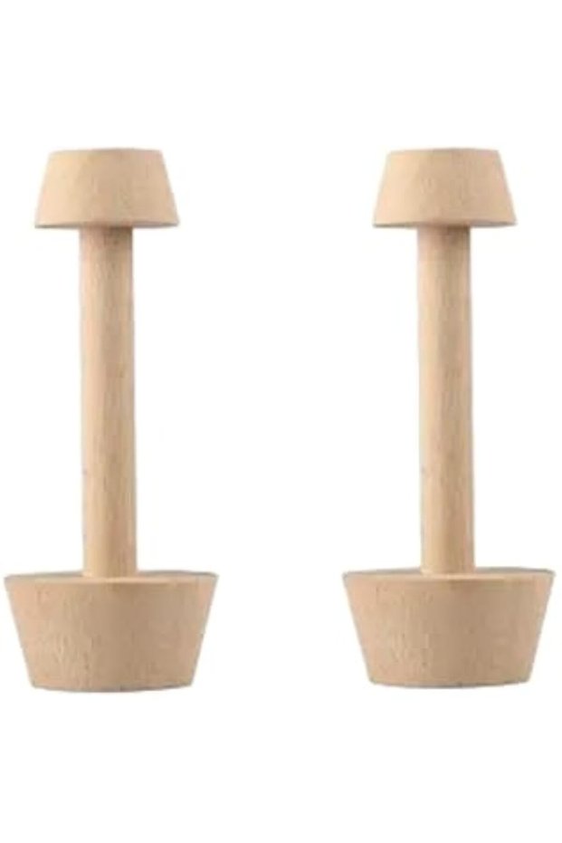 2 Pcs Tart Tamper Pastry Tamper Double Side Wooden Egg Tart Tamper Mold DIY Cake Pastry Pusher for