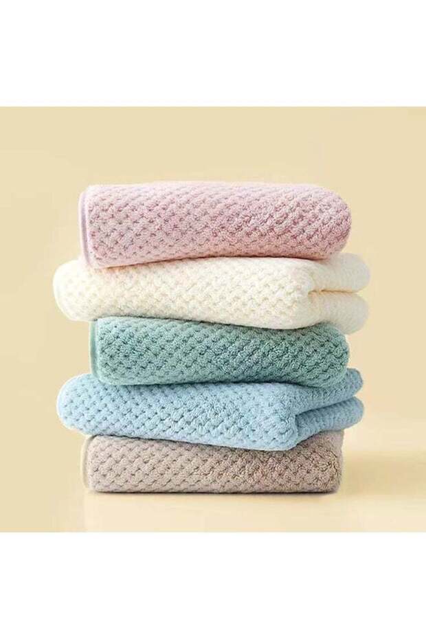 Microfiber Towels, 5 Pack, Highly Absorbent, Ultra Soft Coral Fleece, Quick Drying, Multi-Colour Ba