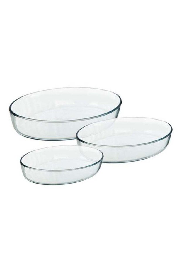 3-Piece Oven Dish Set Clear