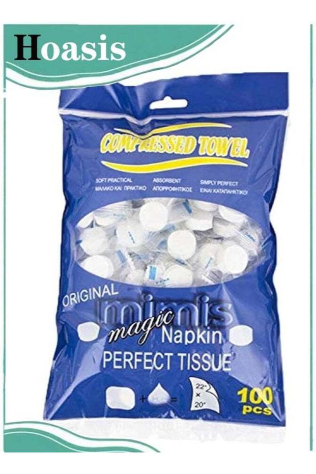 100 Pieces Disposable Magic Compressed Cotton Towel, Beauty Salon Facial Cleansing Towel for Sports