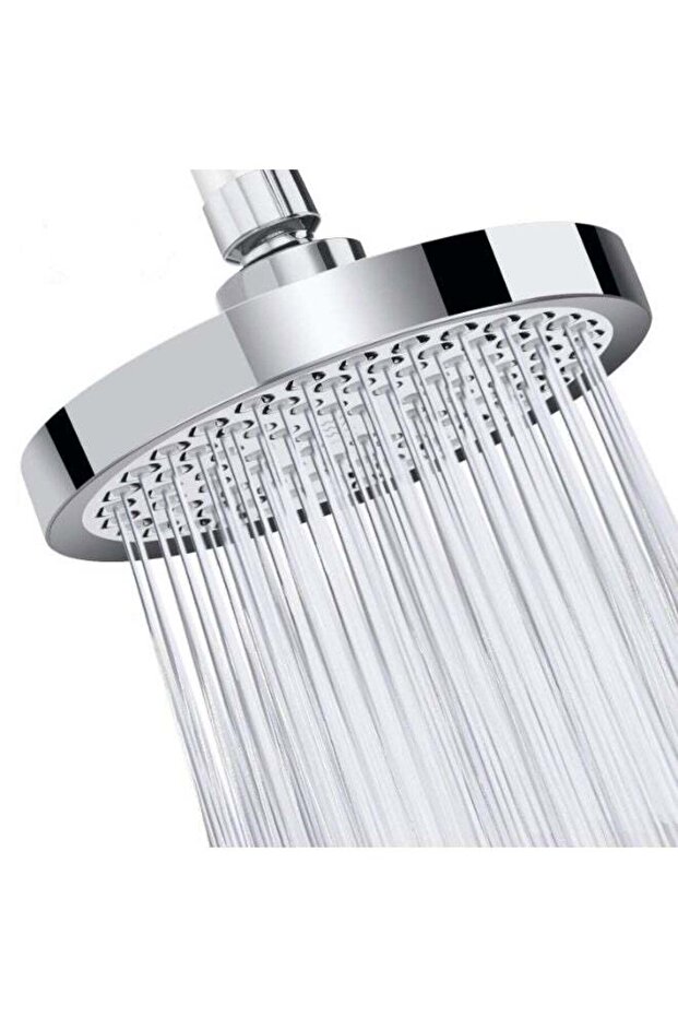 6 Inch Rainfall Shower Head High Pressure, Chrome Stainless Steel Fixed Overhead Rain Shower with A