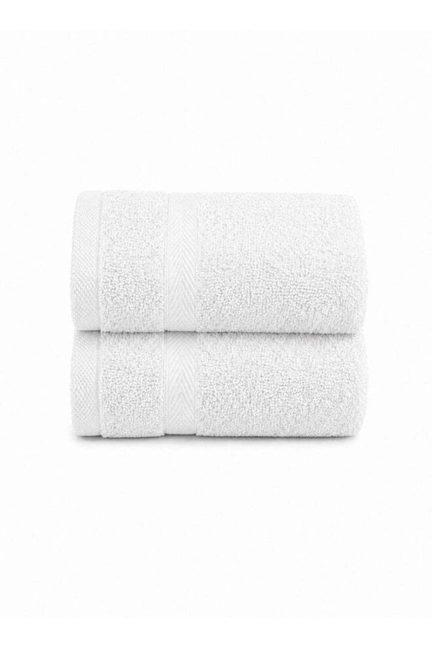 2-Piece Fast Absorbent Hand Towel Set White 40 x 70cm